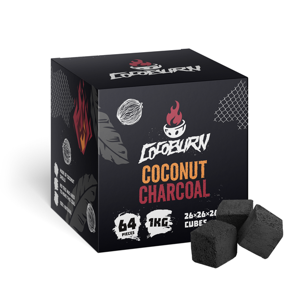 Charcoal Cocoburn Natural Hookah Coals - Cubes 26 mm  1 kg  