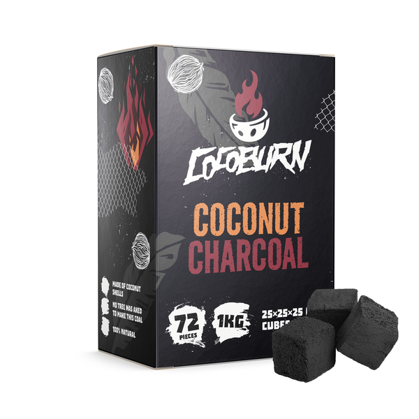 Charcoal Cocoburn Natural Hookah Coals - Cubes 25 mm  1 kg  
