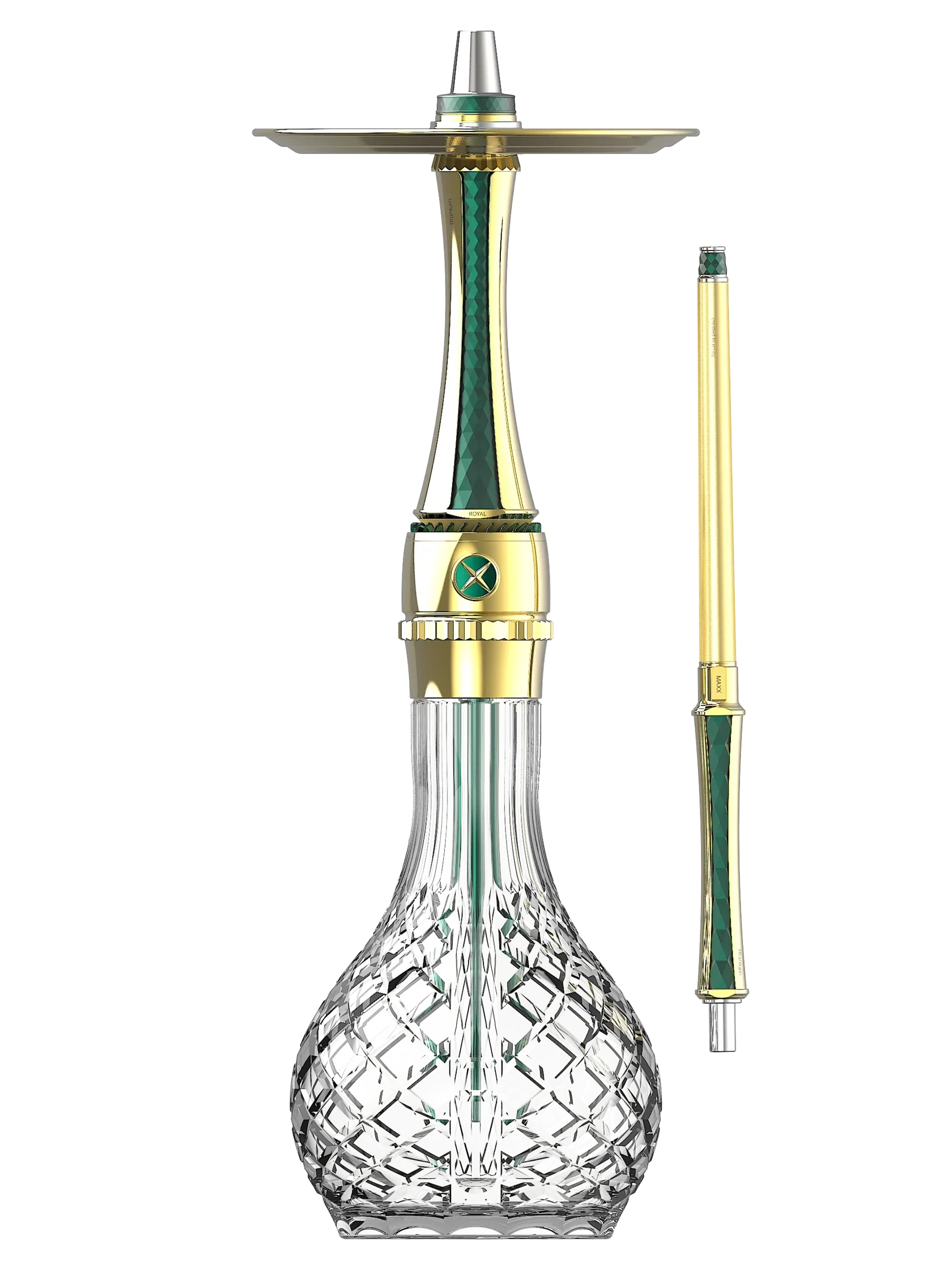 Buy Maxx Royal Hookah Emerald Gold | Luxury PVD Hookah