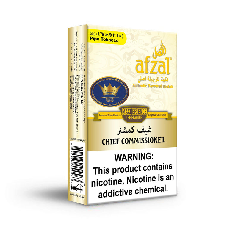 Tobacco Afzal Chief Commissioner Hookah Flavors    