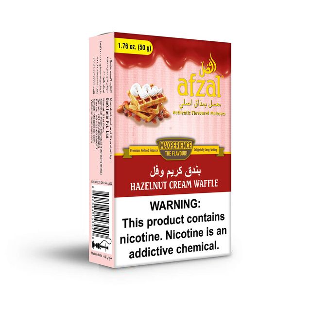 Tobacco Afzal Hazelenut Cream Waffle Hookah Flavors    