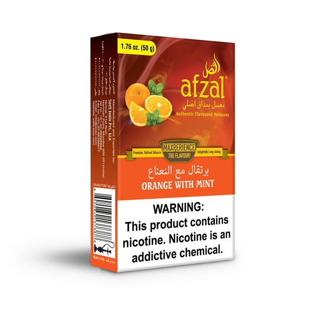 Tobacco Afzal Orange with Mint Hookah Flavors    