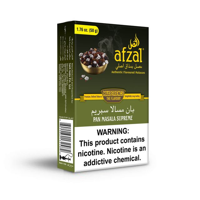 Tobacco Afzal Pan Masala Supreme Hookah Flavors    