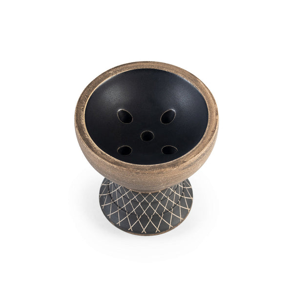 Bowl Alpha Hookah Bowl Turk Design  Black Matte  