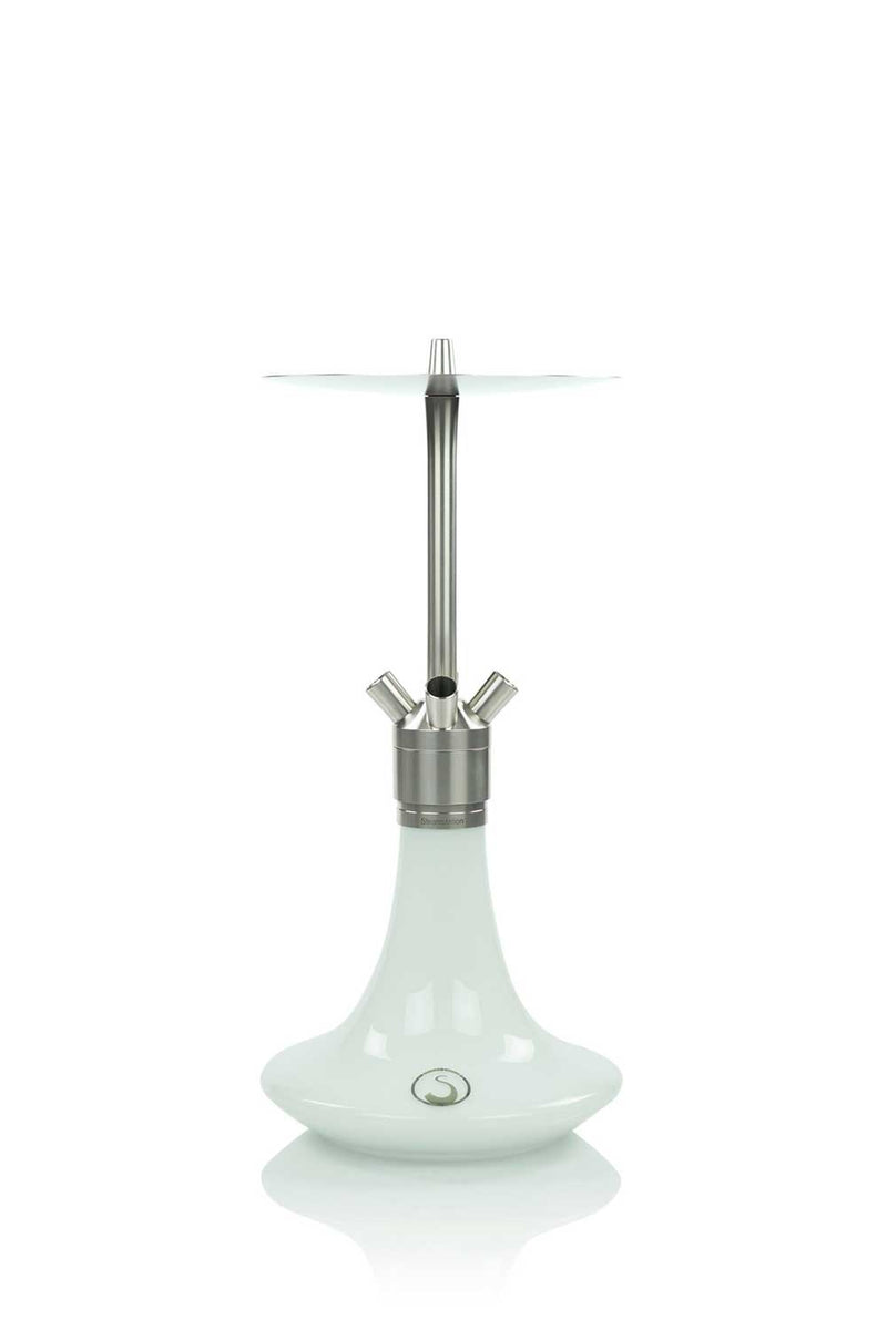 hookah Steamulation Classic Platinum Hookah  White  