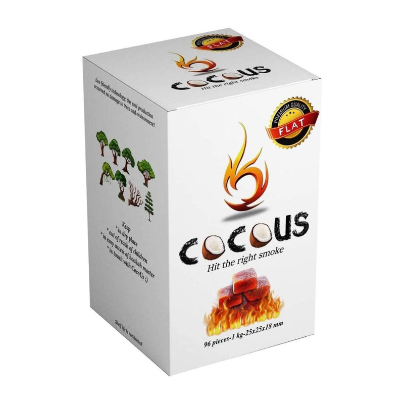 Charcoal CocoUS Natural Hookah Coals Flat