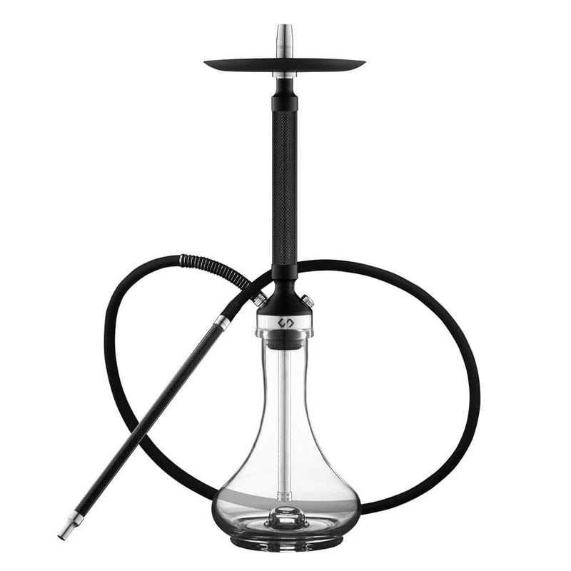 hookah Conceptic Design Carbon Hookah  Black With Glass Base 