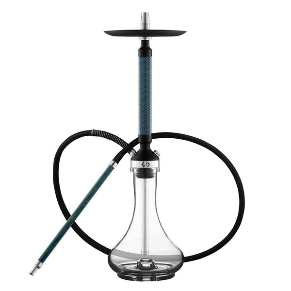 hookah Conceptic Design Carbon Hookah  Blue With Glass Base 