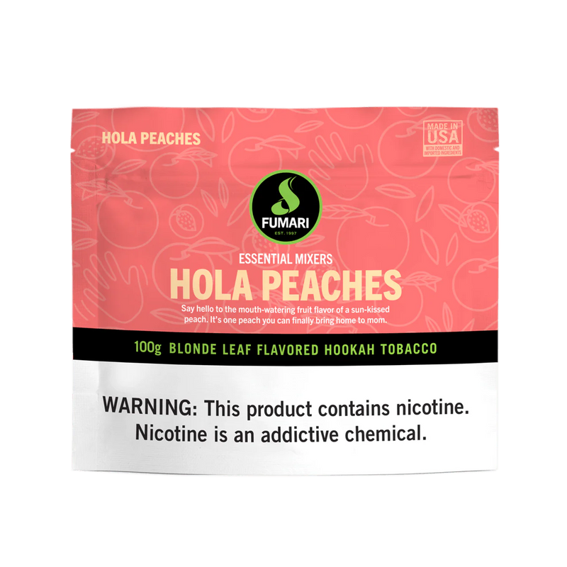 Tobacco Fumari Hola Peaches Hookah Shisha Flavor 100g