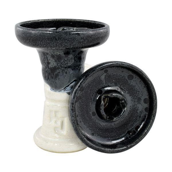 Bowl HookahJohn Trimony Hookah Bowl  Wet Ash Over White  