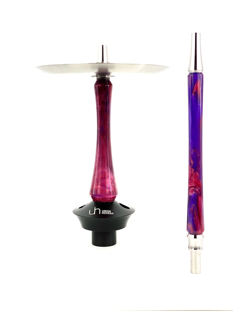 hookah Union Sleek Acrylic Hookah  Purple-Red  