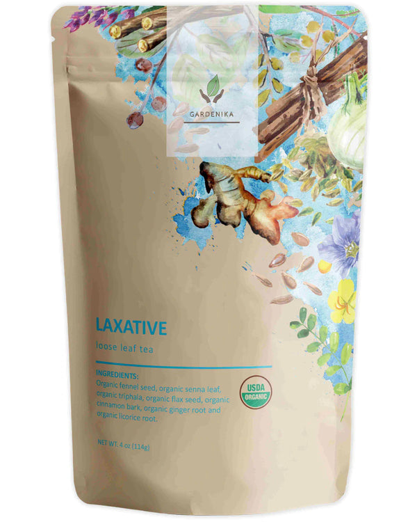 Tea Gardenika Laxative Loose Leaf Herbal Tea, USDA Organic, Caffeine Free - 4 oz (114g)    