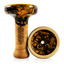 Bowl Oblako Black Glaze Hookah Shisha Bowl Orange-Black Marble