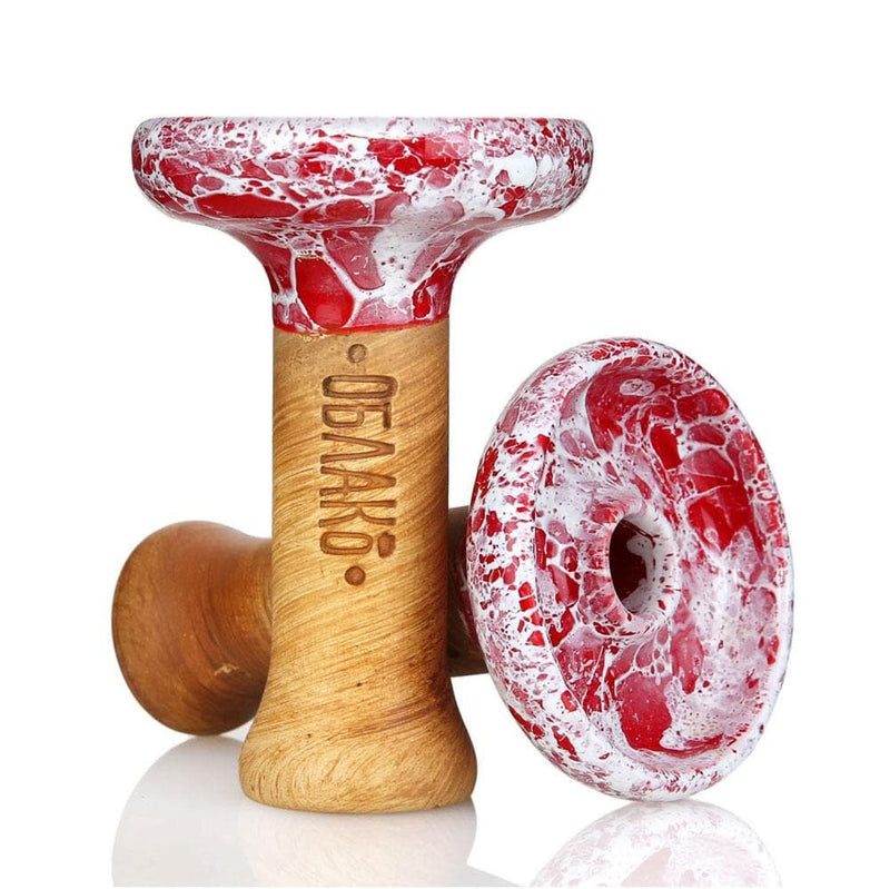 Bowl Oblako Phunnel L Glaze Hookah Bowl  Marble Red/White  