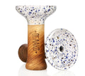 Bowl Oblako Phunnel M Glaze Hookah Shisha Bowl White with blue dots