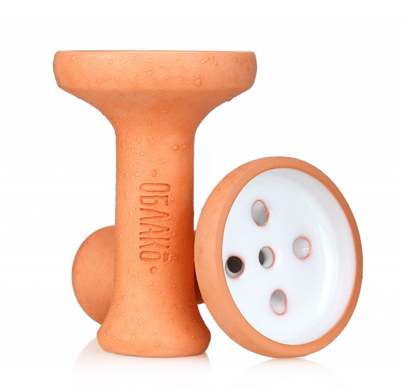 Bowl Oblako Mono Classic Hookah Shisha Bowl Orange/White