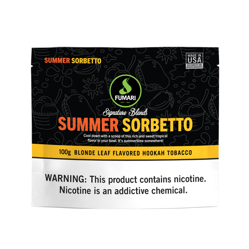 Tobacco Fumari Summer Sorbetto Hookah Shisha Flavor 100g
