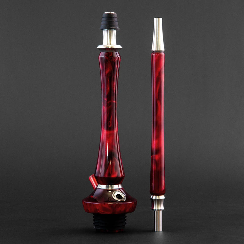 hookah Union Sleek Acrylic Hookah Red Full