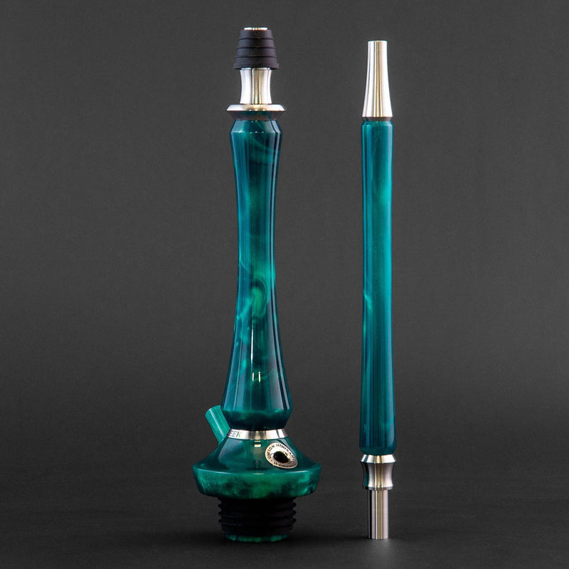 hookah Union Sleek Acrylic Hookah Turquoise Full