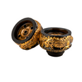 Geometry Dragon Hookah Shisha Bowl - Black Phunnel