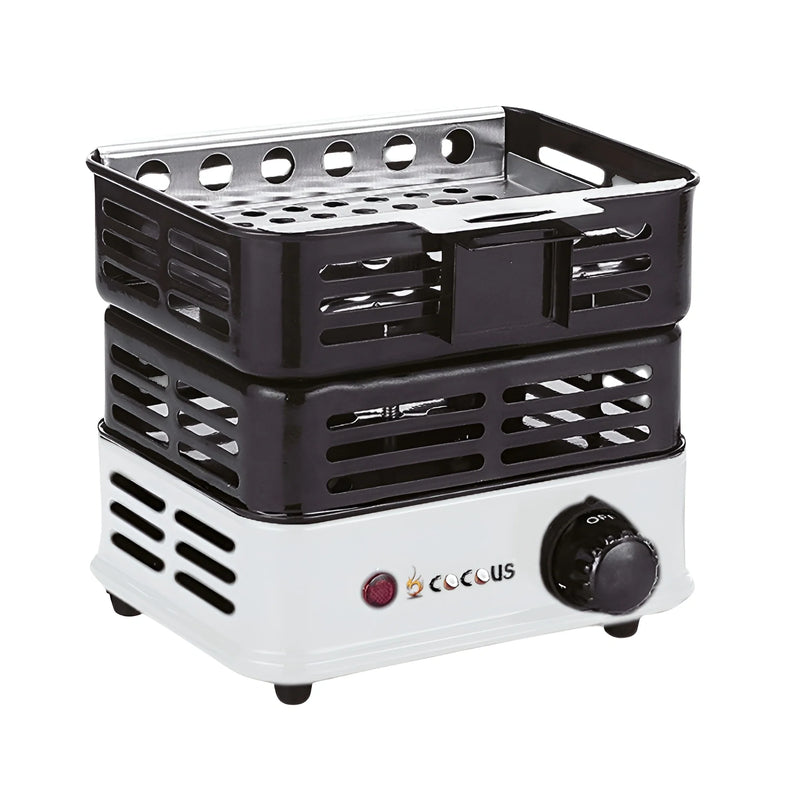 CocoUs Hookah Coal Charcoal Burner 1000W Party Size White