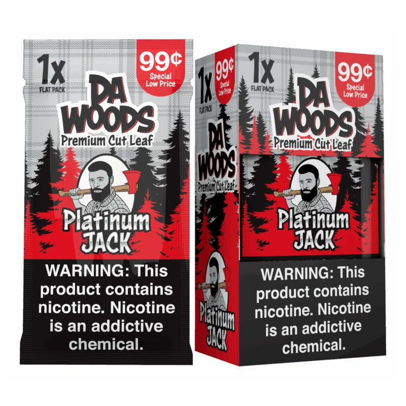 Da Woods Premium Cut Tobacco Leaf pack of 20 Platinum JACK