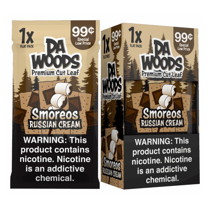 Da Woods Premium Cut Tobacco Leaf pack of 20 Smoreos Russian Cream