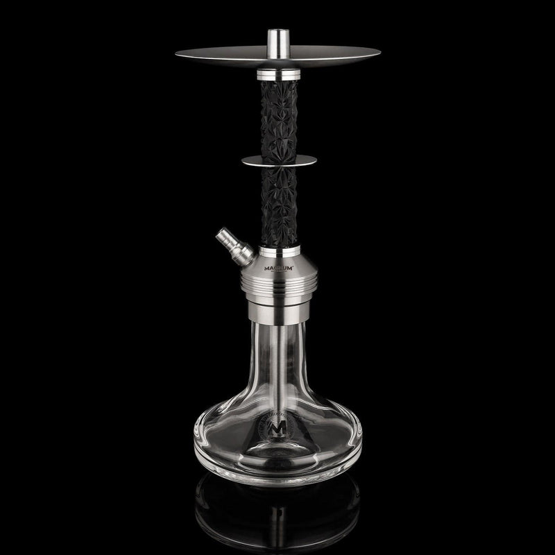 hookah Magnum Drip Hookah  Clear Black Cut  