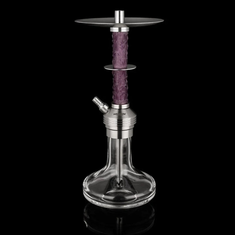 hookah Magnum Drip Hookah  Clear Purple Cut  