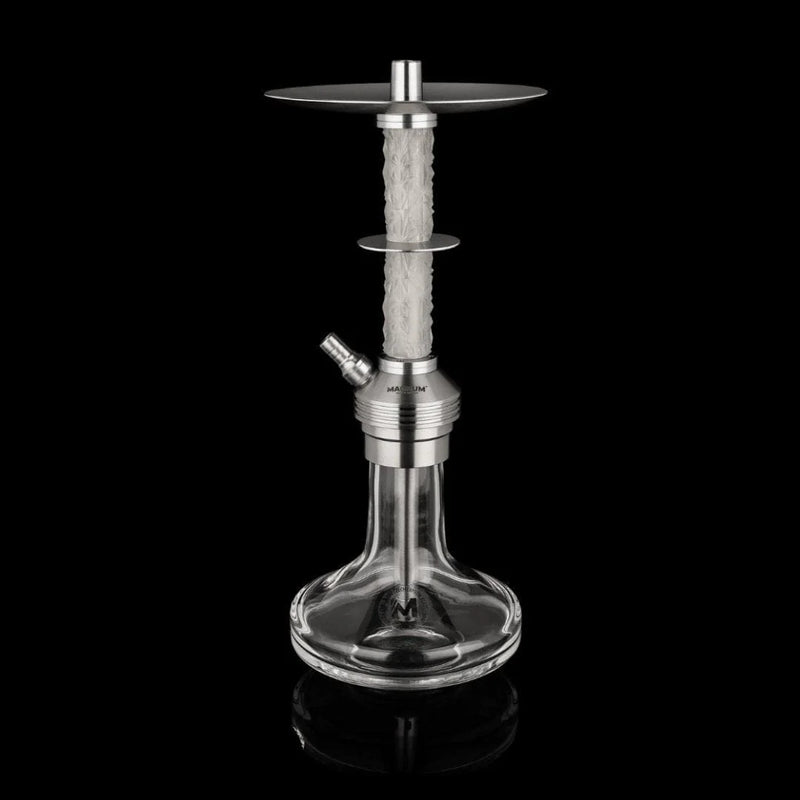 hookah Magnum Drip Hookah  Clear White Cut  