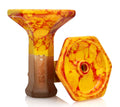Bowl Moon Grand Phunnel Hookah Shisha Bowl Marble Orange Red