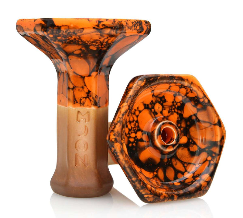 Bowl Moon Grand Phunnel Hookah Bowl Marble Orange Black