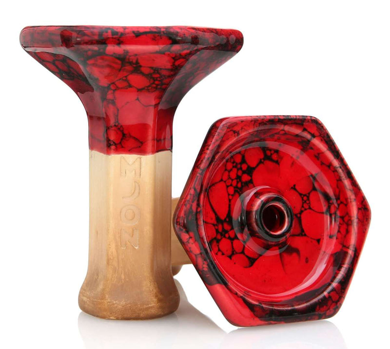 Bowl Moon Grand Phunnel Hookah Bowl  Marble Red Black  