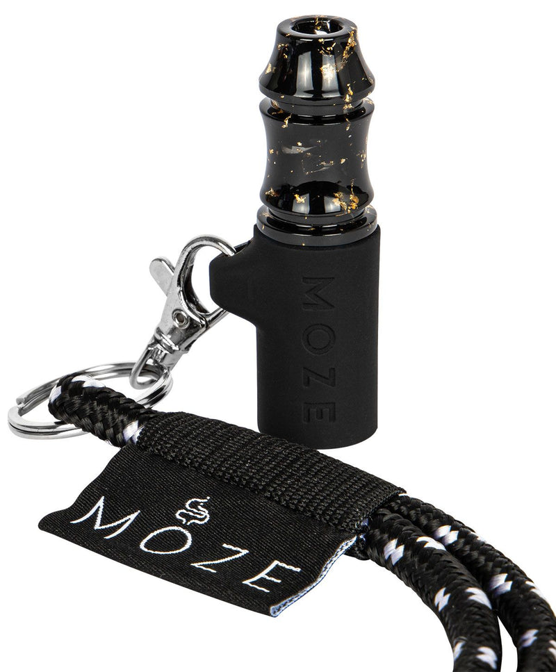 hookah acc Moze Personal Hookah Mouth Tip Gold Line - Black