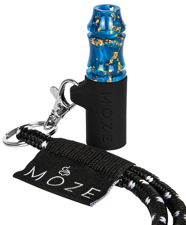 hookah acc Moze Personal Hookah Mouth Tip Gold Line - Blue