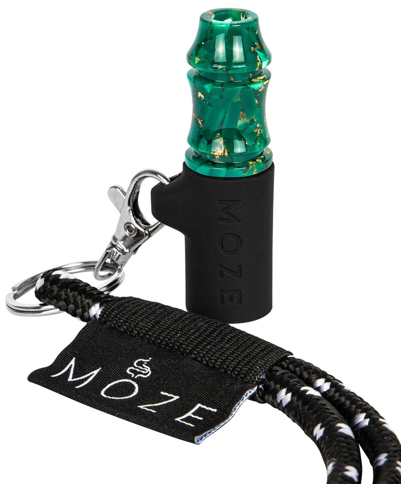 hookah acc Moze Personal Hookah Mouth Tip  Gold Line - Green  