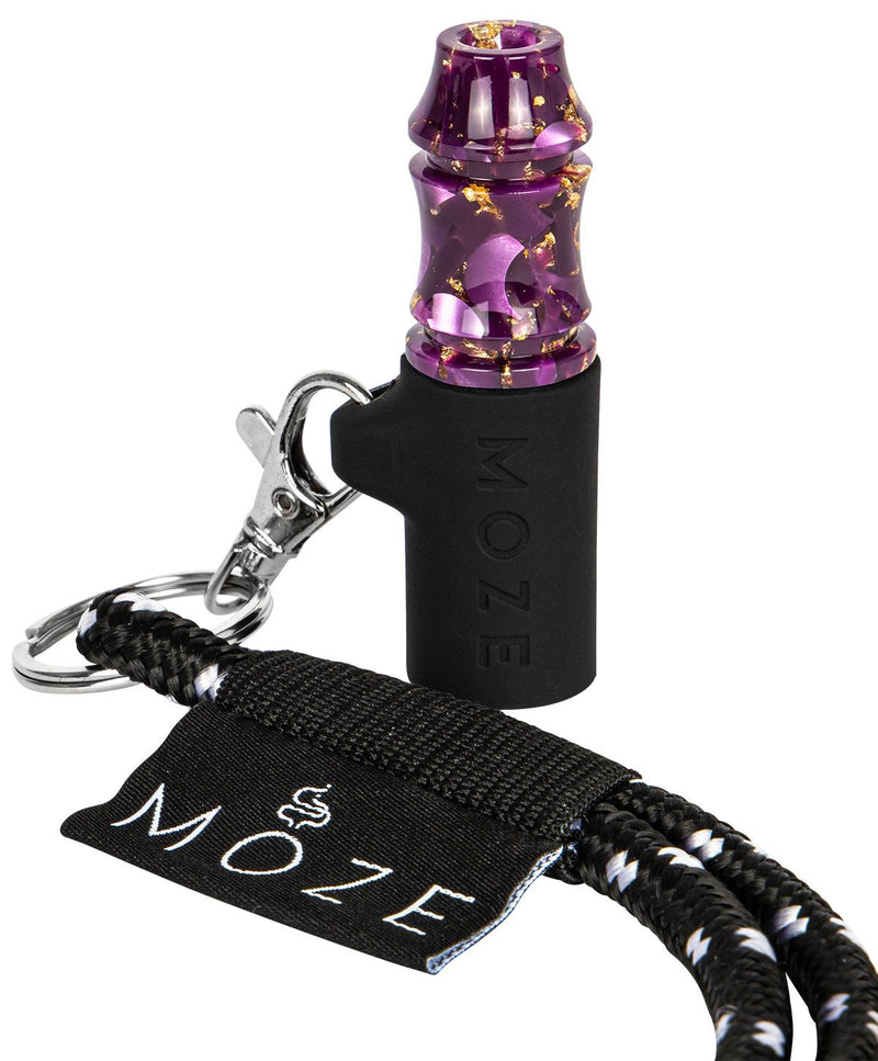 hookah acc Moze Personal Hookah Mouth Tip Gold Line - Purple