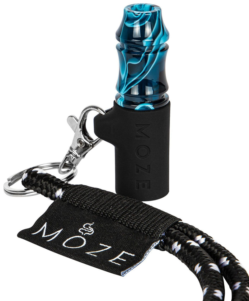 hookah acc Moze Personal Hookah Mouth Tip  Wavy Line - Blue  