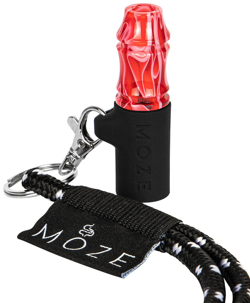 hookah acc Moze Personal Hookah Mouth Tip  Wavy Line - Red  