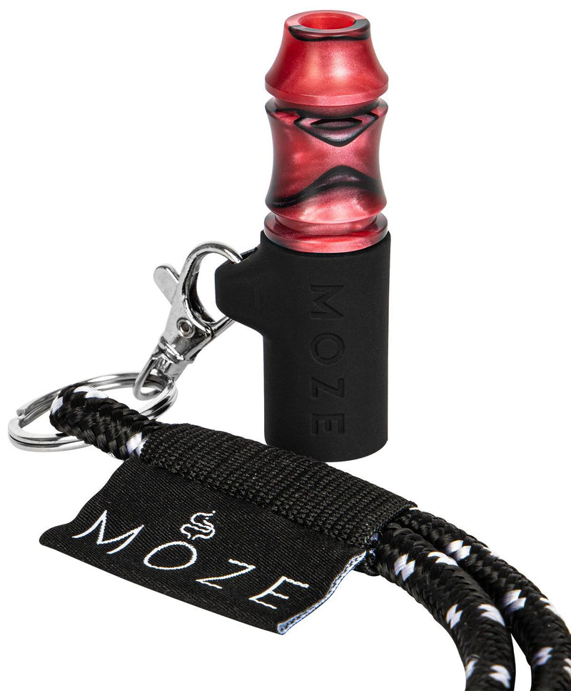 hookah acc Moze Personal Hookah Mouth Tip  Wild Line - Red  