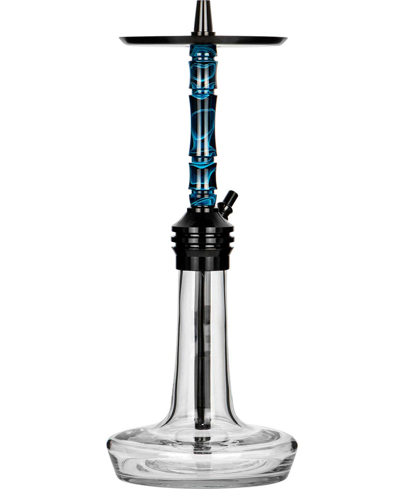 hookah Moze Varity Lounge Hookah  Black - Clear - Wavy Blue  