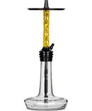 hookah Moze Varity Lounge Hookah Black - Clear - Wavy Yellow