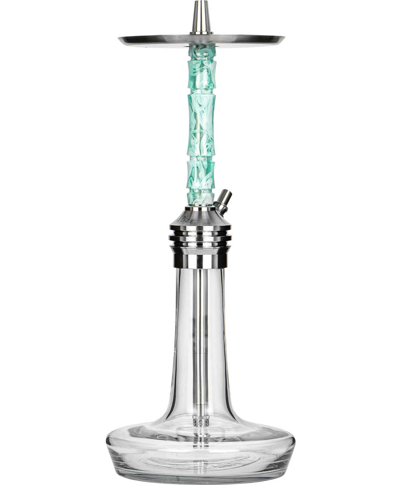 hookah Moze Varity Lounge Hookah Silver - Clear - Wavy Mint