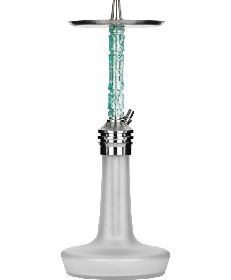 hookah Moze Varity Lounge Hookah  Silver - Frosted - Wavy Mint  