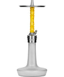 hookah Moze Varity Lounge Hookah Silver - Frosted - Wavy Yellow