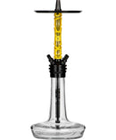 hookah Moze Varity Squad Hookah  Black - Clear - Wavy Yellow  