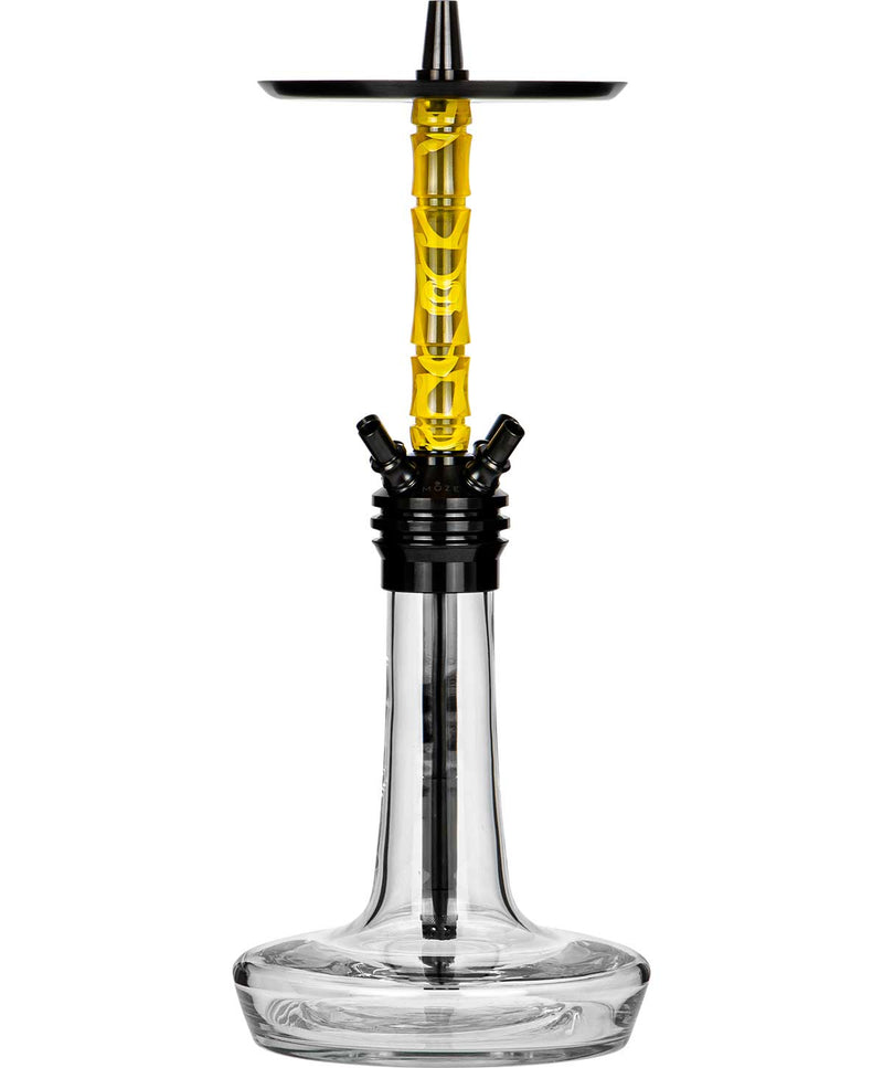 hookah Moze Varity Squad Hookah  Black - Clear - Wavy Yellow  