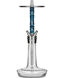 hookah Moze Varity Squad Hookah  Silver - Clear - Wavy Blue  