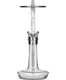 hookah Moze Varity Squad Hookah  Silver - Clear - Wavy Frosted  