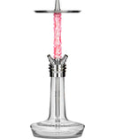 hookah Moze Varity Squad Hookah  Silver - Clear - Wavy Pink  